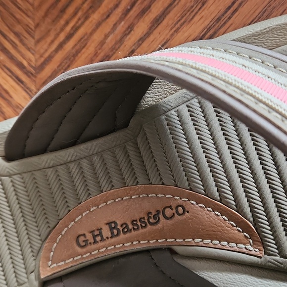 G.H. Bass Brown and Pink Womens Flip Flops Size 7M Made In Brazil - Picture 4 of 6